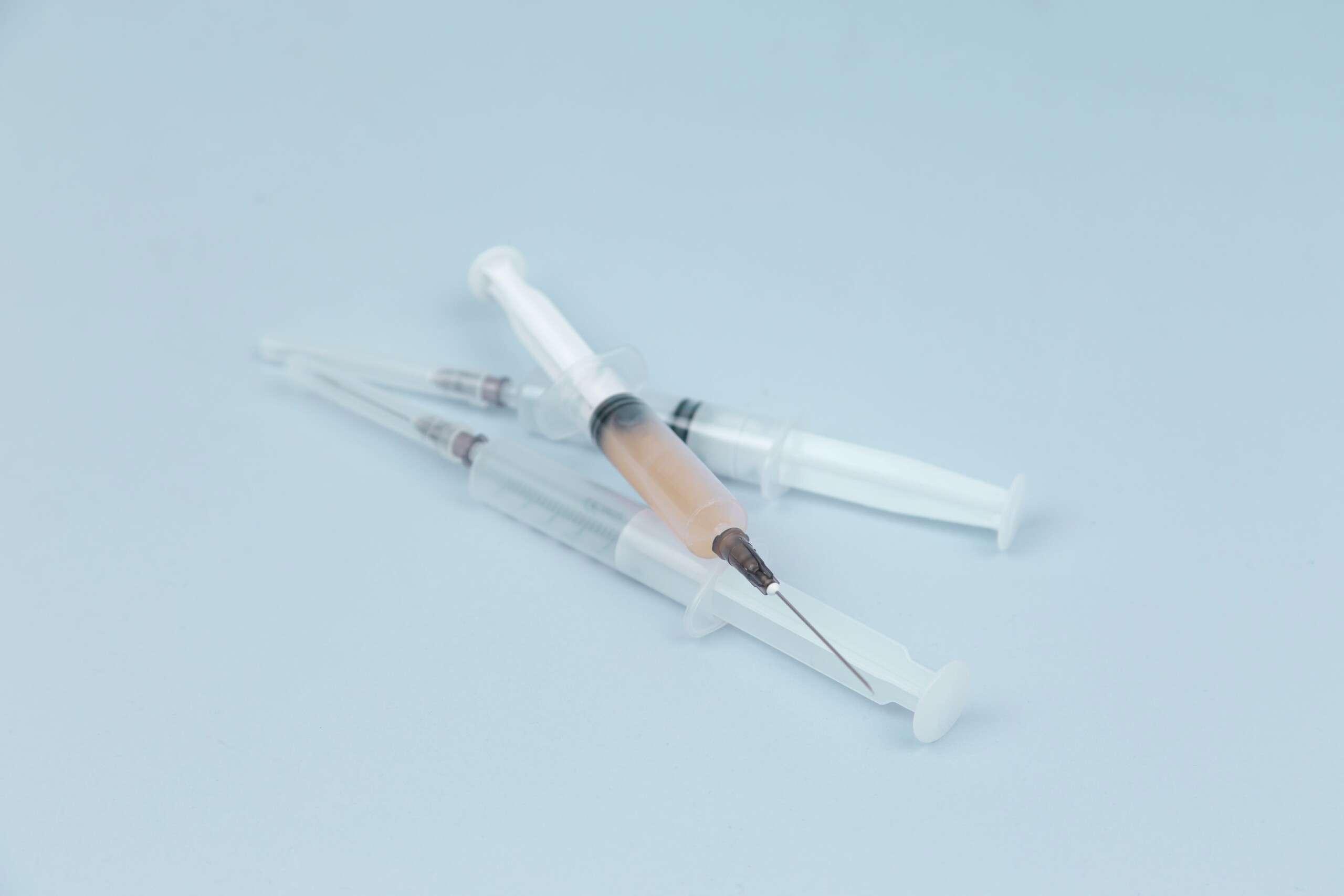 a picture of syringes used in a medical office